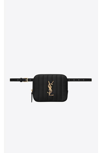 Saint Laurent Vicky Belt Bag In Quilted Lambskin